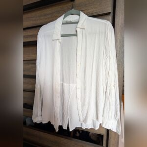 Jane and Delancey White Button-Up Blouse